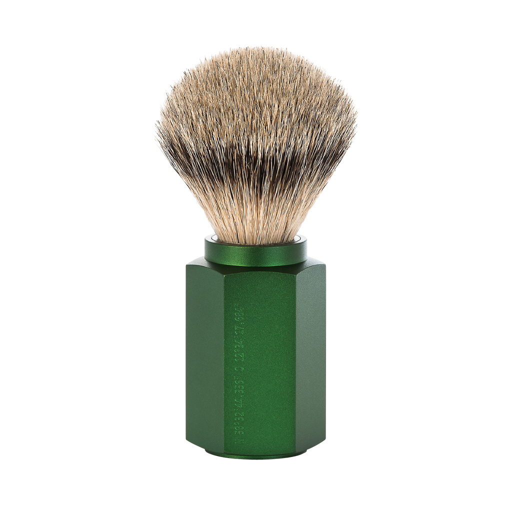 MUHLE  FOREST Hexagon shaving brush, Silvertip badger