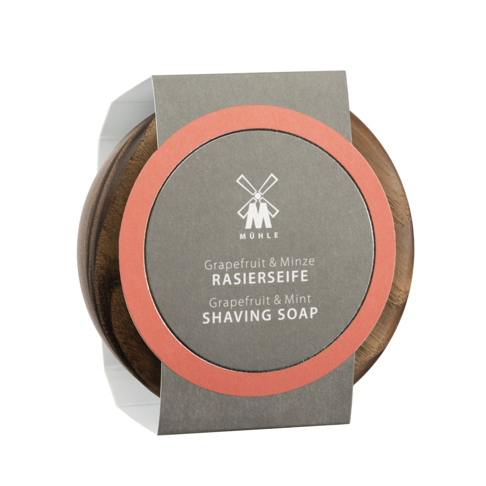 MUHLE RN 3 GM Grapefruit and Mint Shaving Soap in Wooden Bowl