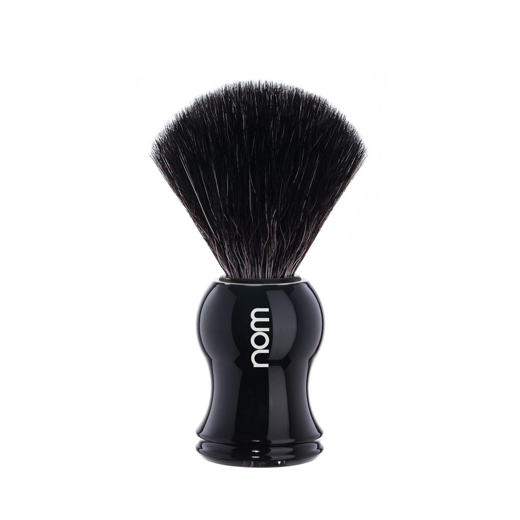 nom GUSTAV 21 BL Black Shaving Brush, Black Fibre Synthetic