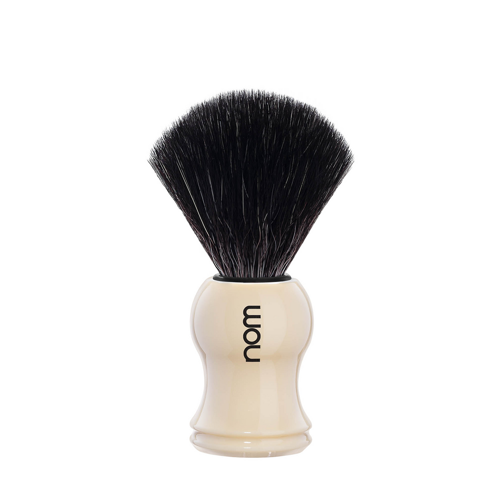 nom GUSTAV 21 CR Ivory Shaving Brush, Black Fibre Synthetic