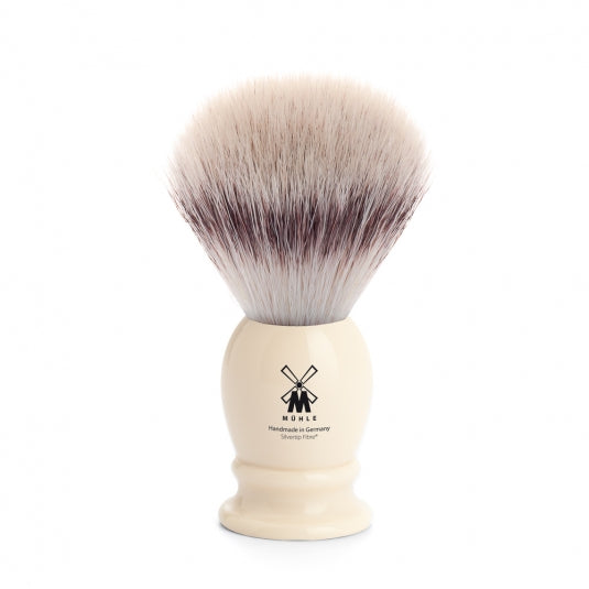 Muhle Ivory Shaving Brush, Badger Silvertip 93K257